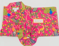 Robes, Nightgowns & Dresses|Pink Fearless Peacock Short Sleep Set