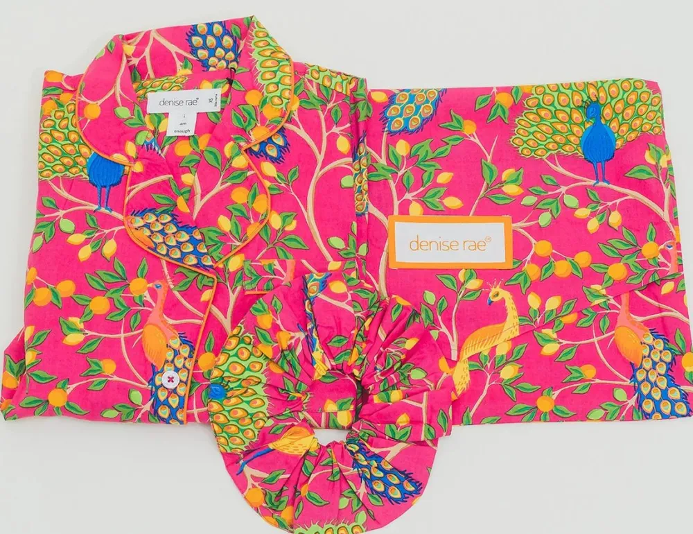 Robes, Nightgowns & Dresses|Pink Fearless Peacock Short Sleep Set