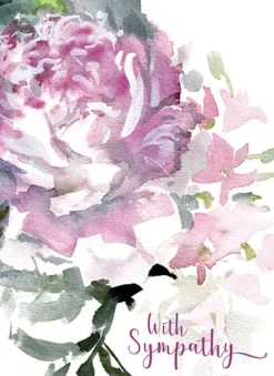 Greeting Cards|Pink Peony Sympathy Card