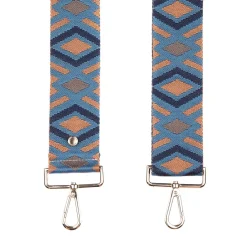 Pom Pom London Pom Pom London|Blue & Tan Diamond Strap