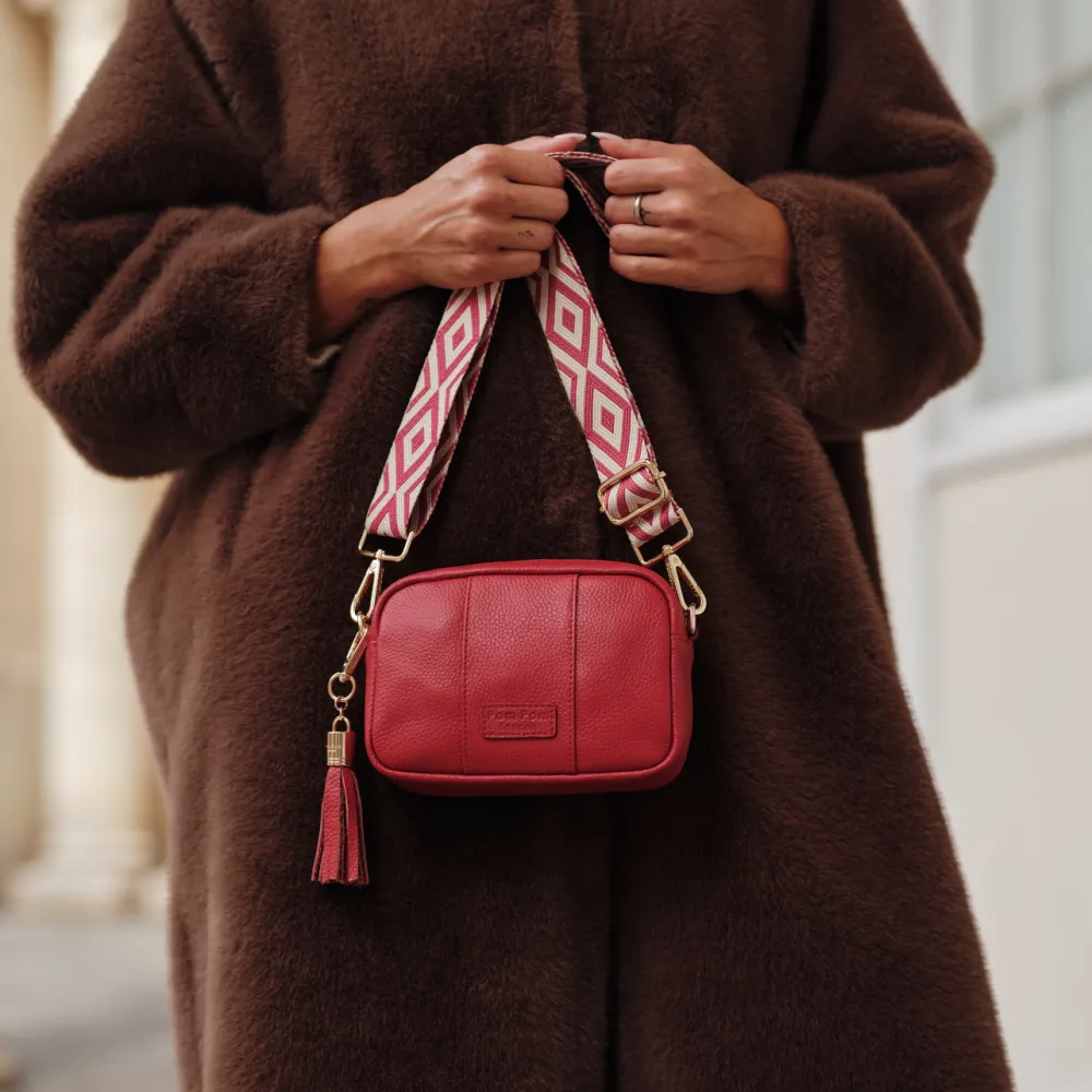 Pom Pom London Pom Pom London|Burgundy & Stone Diamond Strap