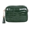 Pom Pom London Pom Pom London|Clover Green Patent Croc City Bag