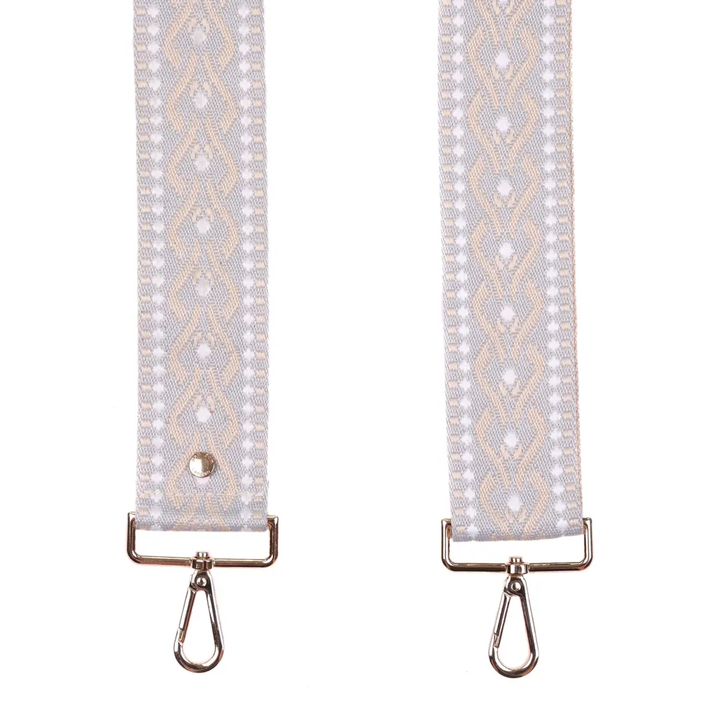 Pom Pom London Pom Pom London|Grey Trellis Strap