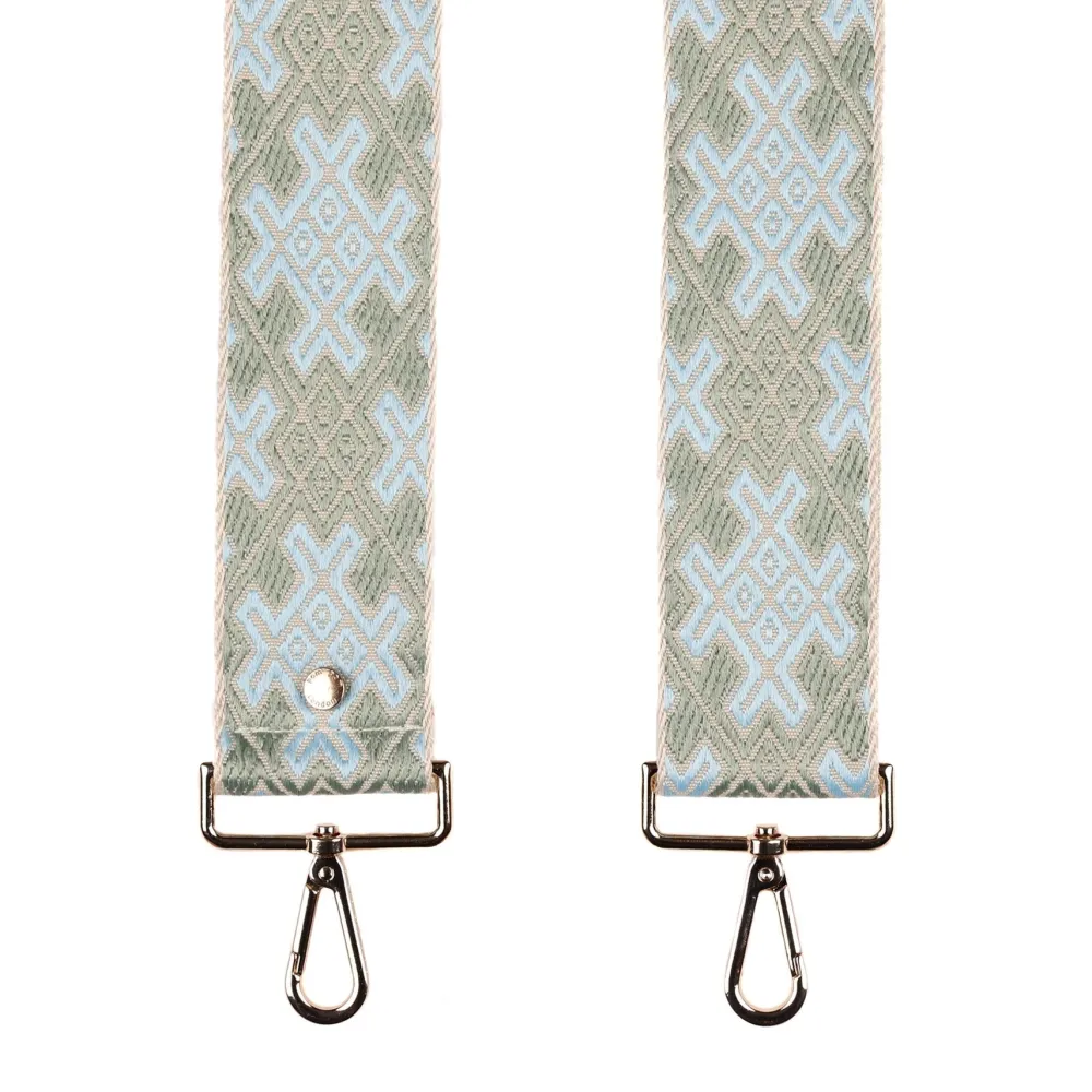 Pom Pom London Pom Pom London|Mint & Blue Cross Stitch Strap