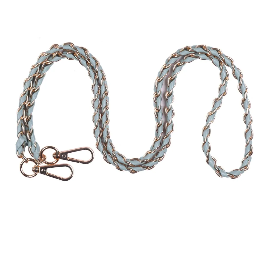 Pom Pom London Pom Pom London|Mint Green Weave Gold Chain Strap