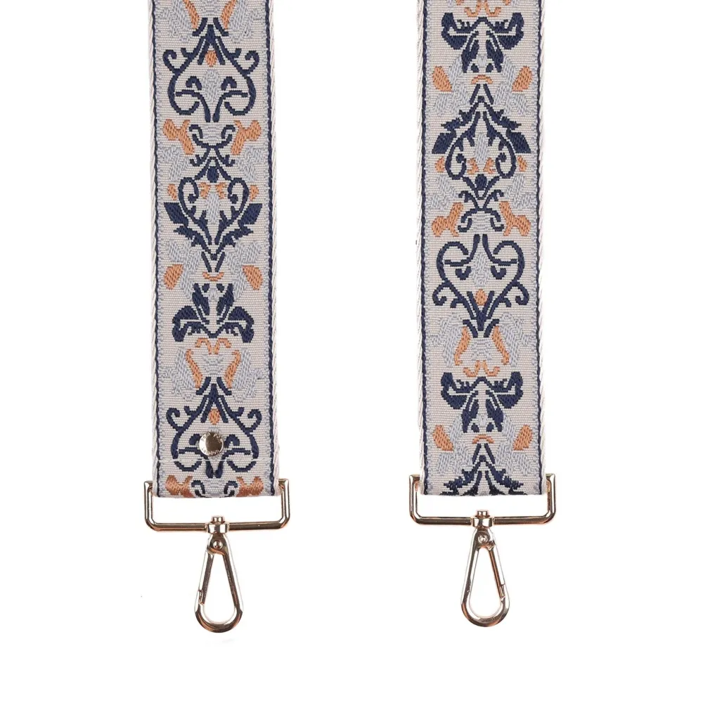 Pom Pom London Pom Pom London|Navy Floral Strap