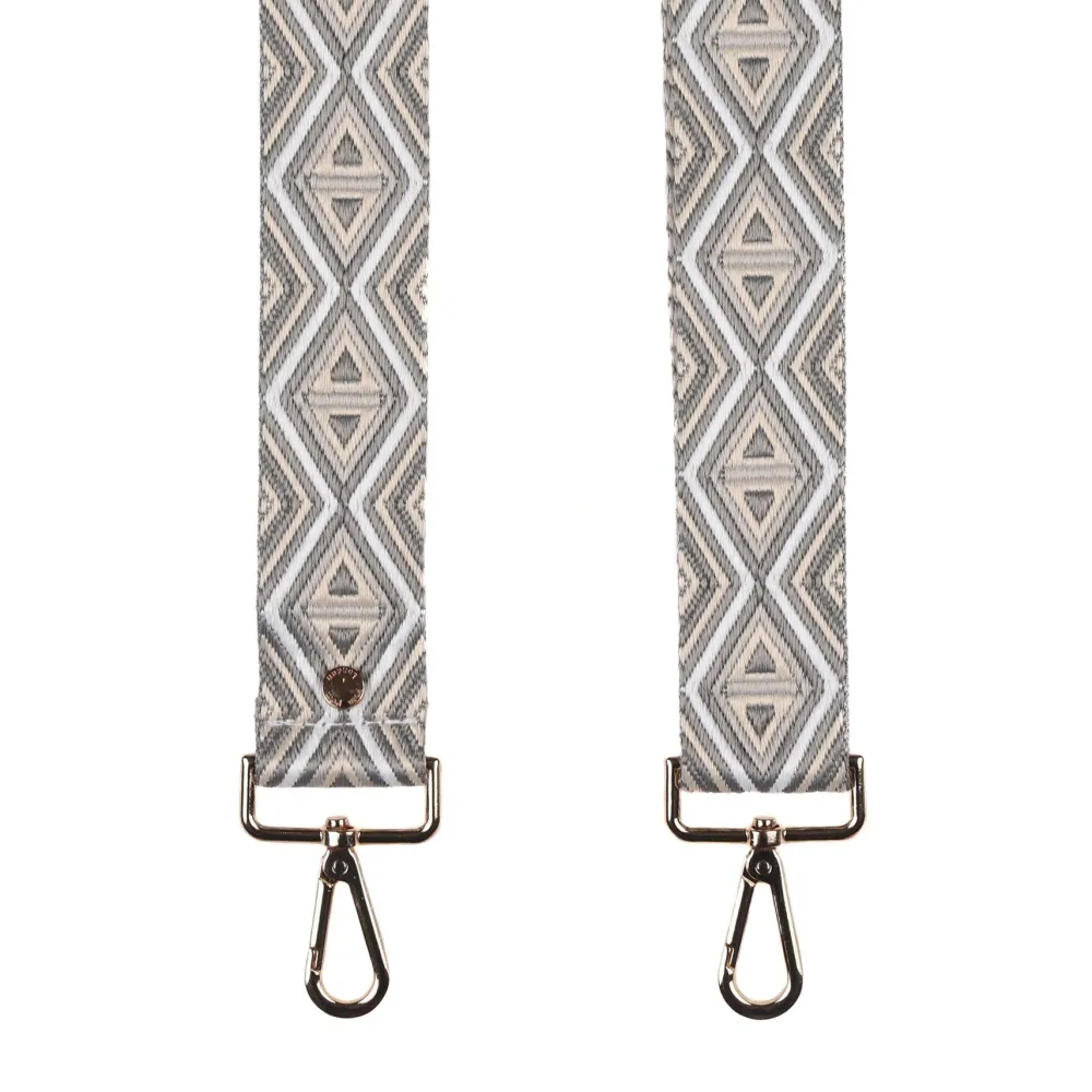 Pom Pom London Pom Pom London|Oatmeal & Grey Mosaic Strap