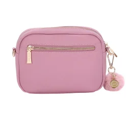 Pom Pom London Pom Pom London|Pink Suede & Leather Original Bag