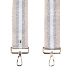 Pom Pom London Pom Pom London|Platinum & Silver Stripe Strap