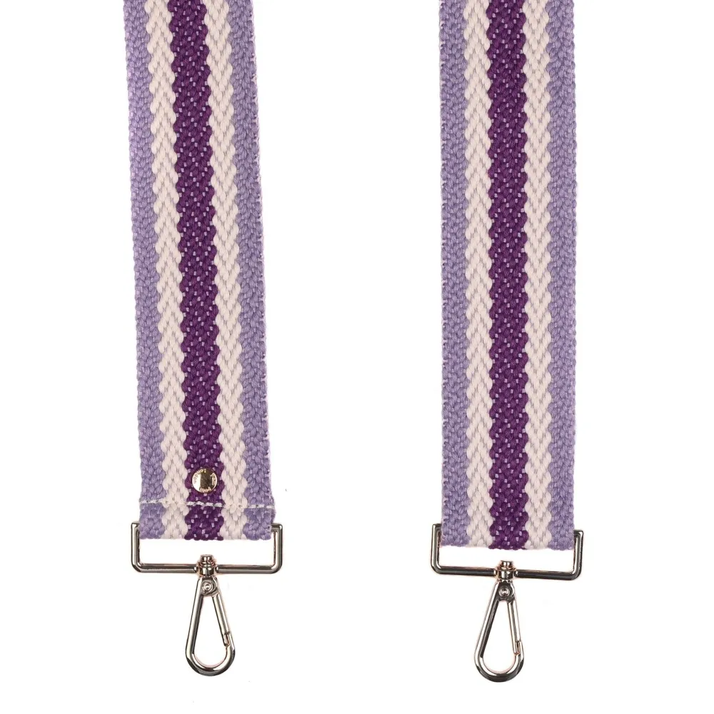 Pom Pom London Pom Pom London|Purple Woven Stripe Strap