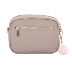 Pom Pom London Pom Pom London|Stone Leather & Faux Fleece Original Bag