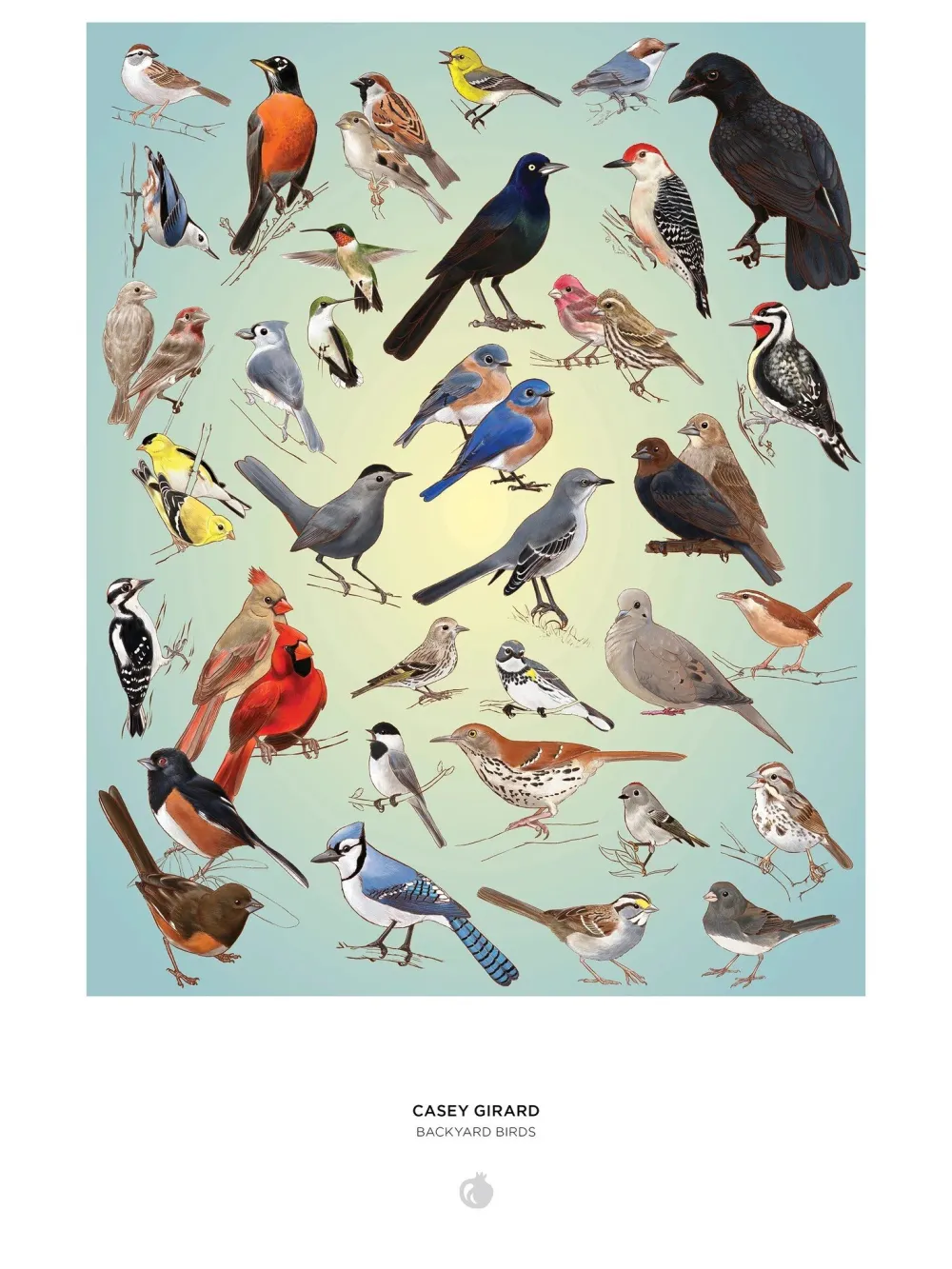 Pomegranate Games & Puzzles|Casey Girard: Backyard Birds 1000-Piece Puzzle