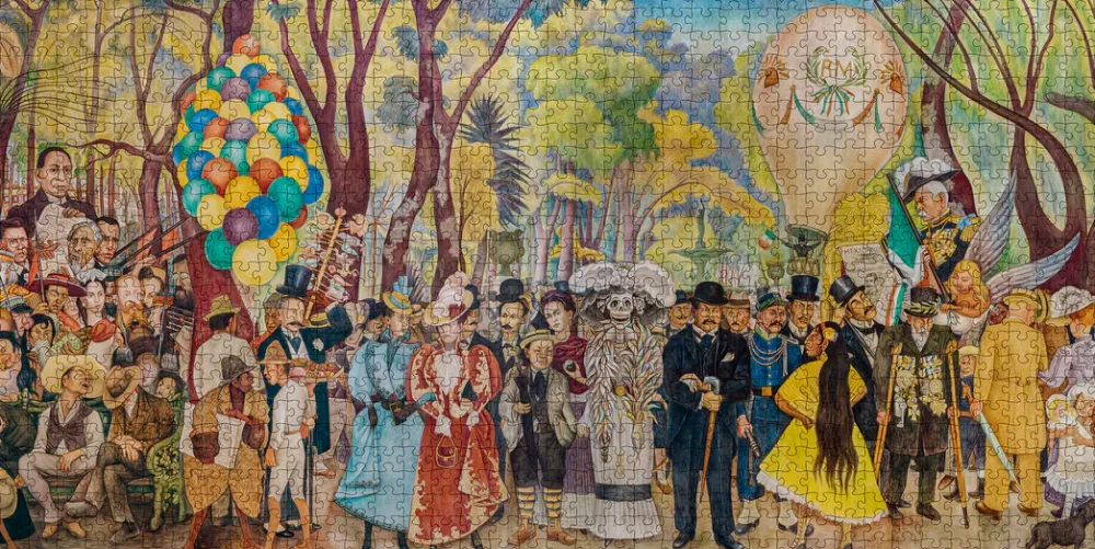 Pomegranate Games & Puzzles|Diego Rivera: Dream of a Sunday Afternoon in Alameda Park 1000-Piece Puzzle