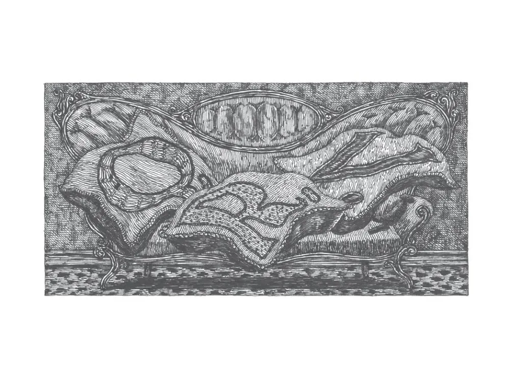 Pomegranate Boxed Cards|Edward Gorey: The Fraught Settee Boxed Notecards