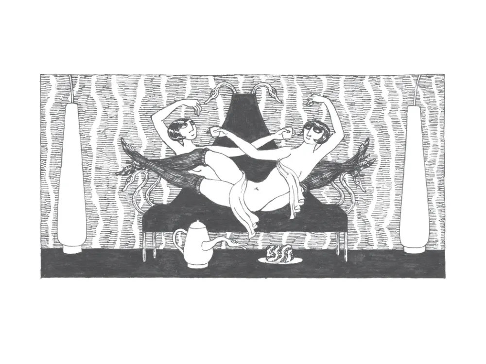 Pomegranate Boxed Cards|Edward Gorey: The Fraught Settee Boxed Notecards