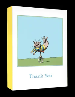 Pomegranate Boxed Cards|Edward Gorey Unicycle Cat Boxed Thank You Notes