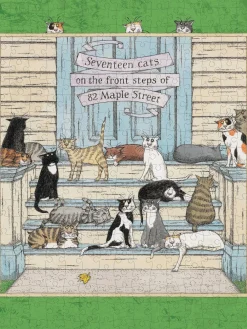 Pomegranate Games & Puzzles|Edwary Gorey Seventeen Cats 300-Piece Puzzle