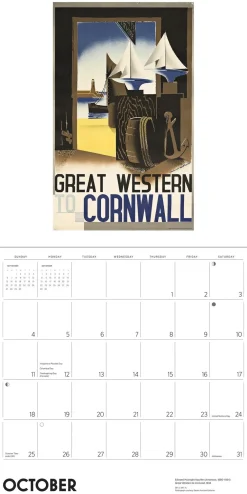 Pomegranate Calendars|England by Rail: Vintage Travel Posters 2026 Wall Calendar