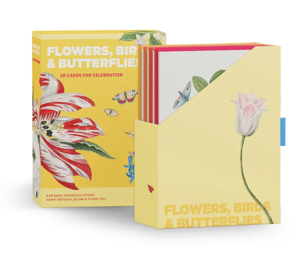 Pomegranate Boxed Cards|Flowers, Birds, & Butterflies Celebrations Boxed Notecards
