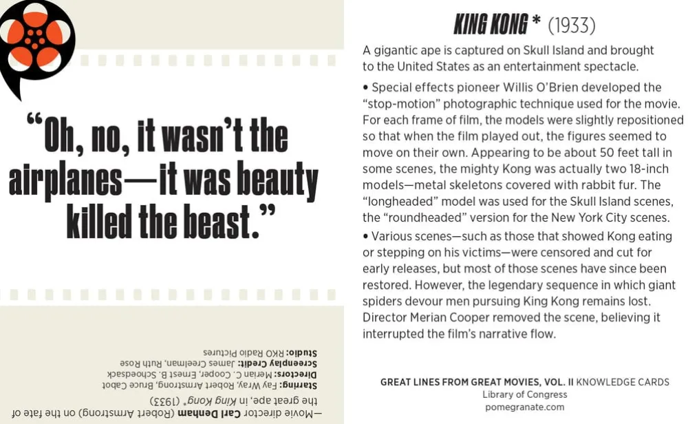 Pomegranate Games & Puzzles|Great Lines from Great Movies Volume II Knowledge Cards