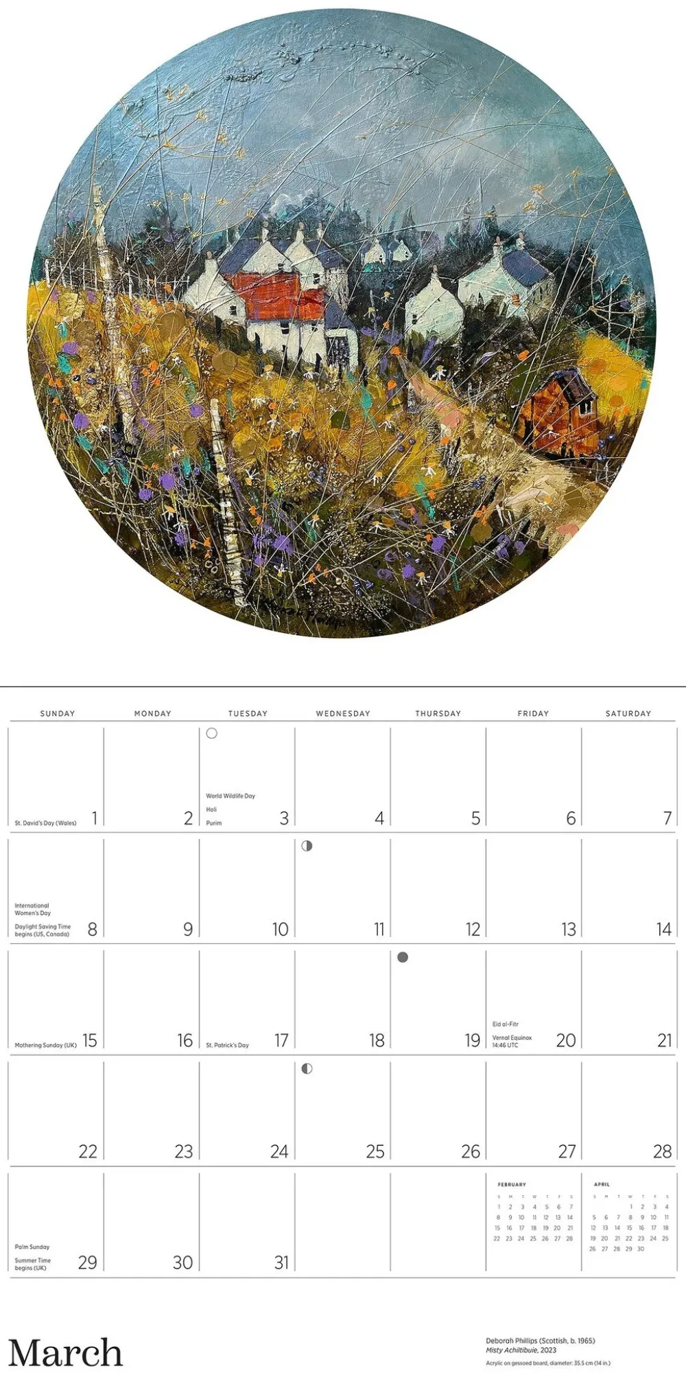 Pomegranate Calendars|Scotland: The Art of Deborah Phillips 2026 Wall Calendar