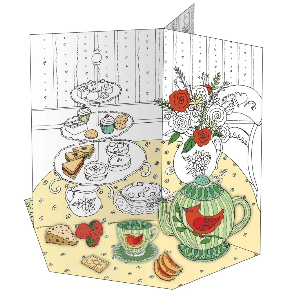 Pomegranate Activity Books|Children's Tea Sets|Tea Party: A Color, Punch Out, & Play Set