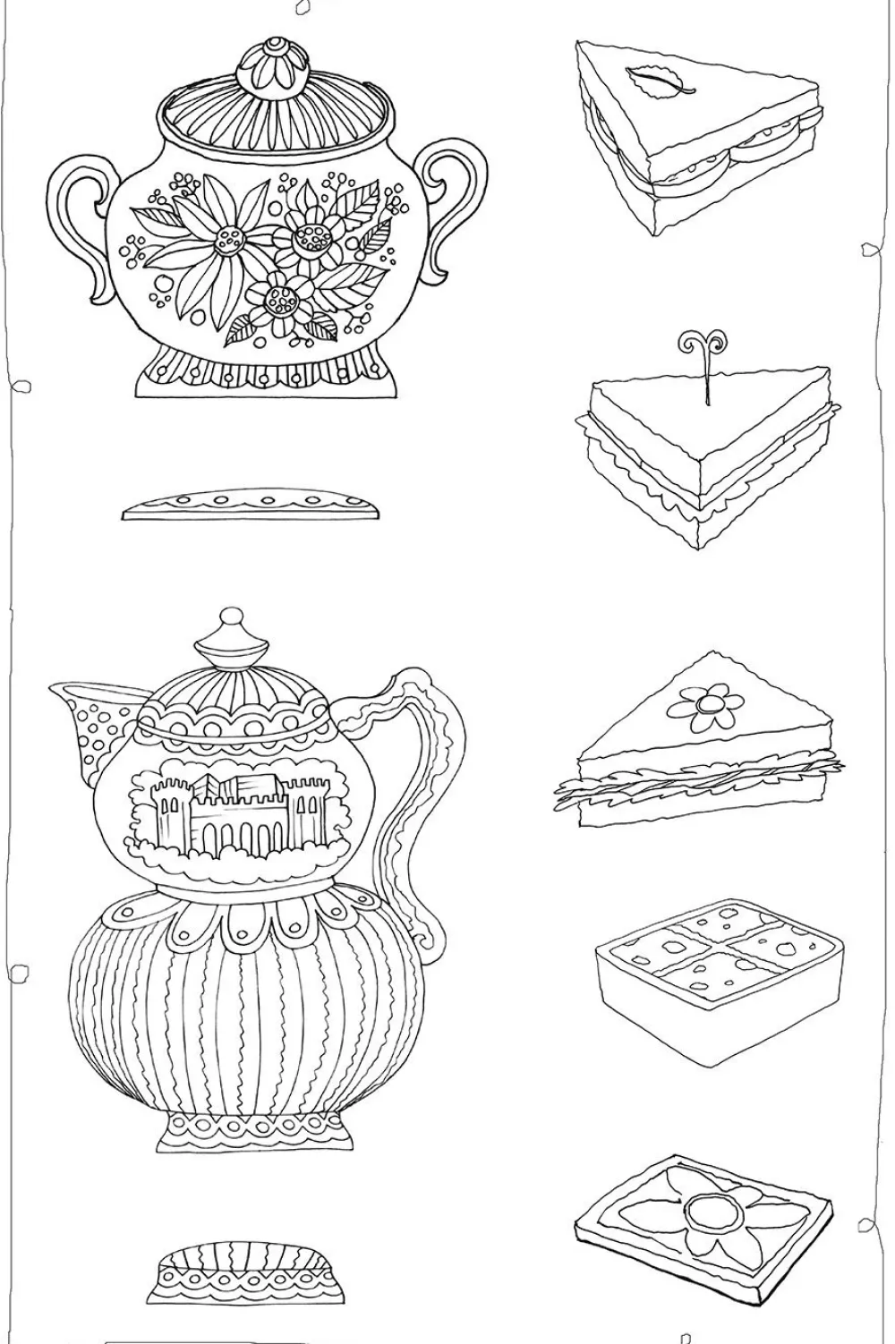 Pomegranate Activity Books|Children's Tea Sets|Tea Party: A Color, Punch Out, & Play Set