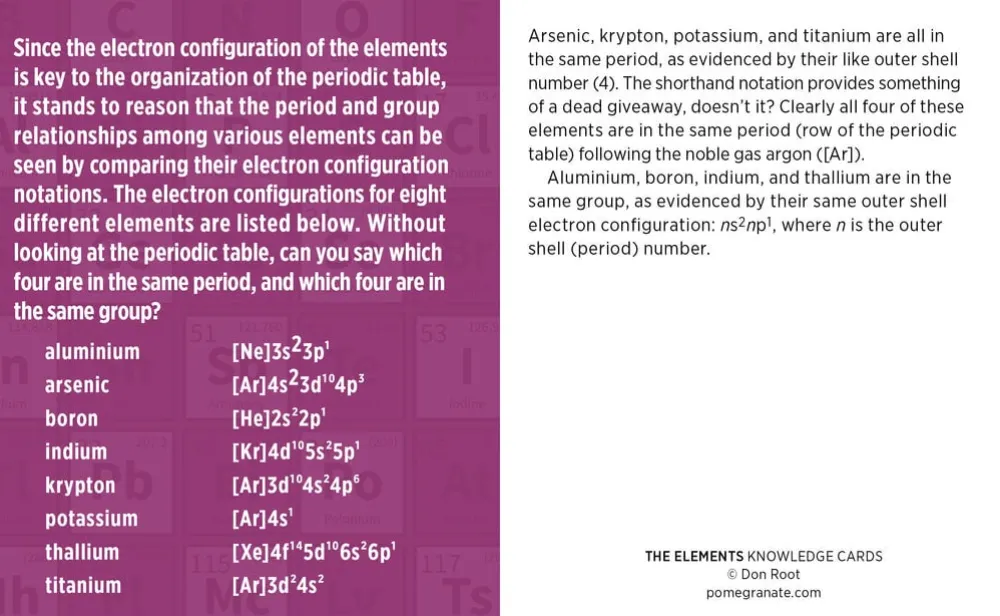 Pomegranate Games & Puzzles|The Elements: A Quiz Deck on the Periodic Table Knowledge Cards