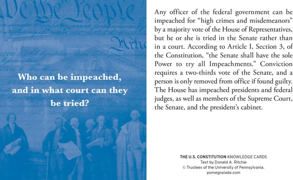 Pomegranate Games & Puzzles|The U.S. Constitution Quiz Deck Knowledge Cards