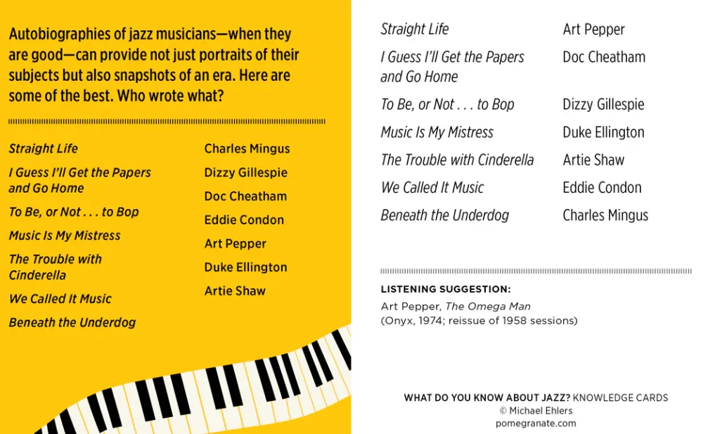 Pomegranate Games & Puzzles|What Do You Know about Jazz? Knowledge Cards