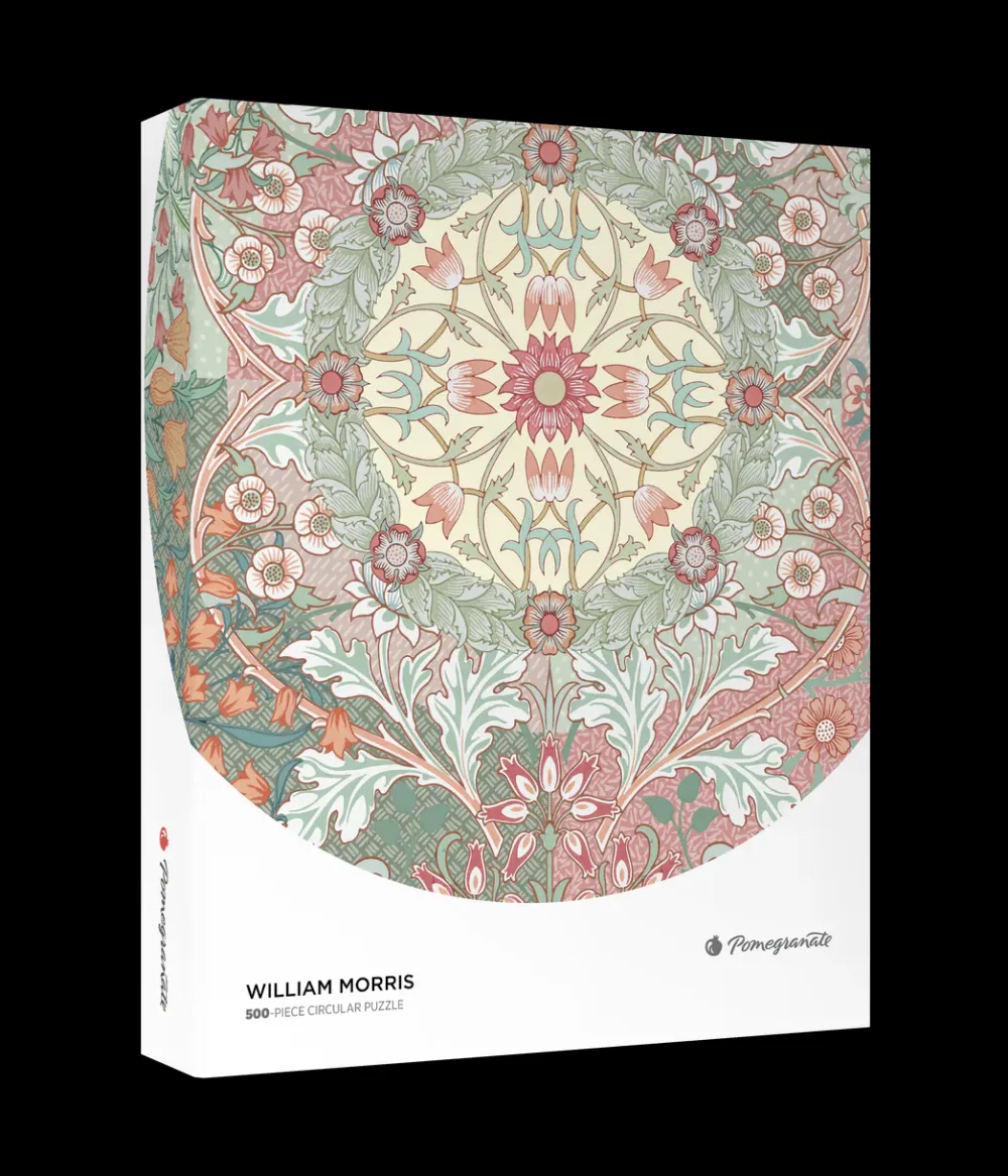 Pomegranate Games & Puzzles|William Morris 500-Piece Circular Puzzle