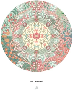 Pomegranate Games & Puzzles|William Morris 500-Piece Circular Puzzle