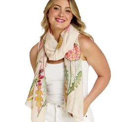 Scarves & Wraps|Pop Flowers Pink Scarf
