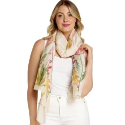 Scarves & Wraps|Pop Flowers Pink Scarf