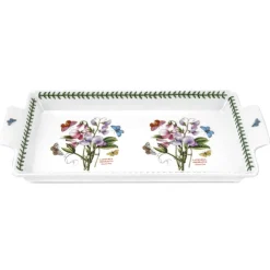 Portmeirion Tea Trays|Serving Plates|Botanic Garden Handled Sandwich Tray (Sweet Pea)