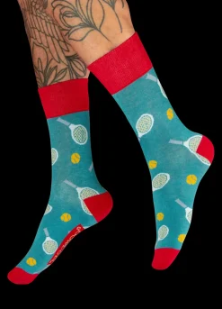 Powder UK Socks|Centre Court Teal Blue Socks