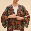 Powder UK Robes, Nightgowns & Dresses|Chocolate Ikat Kimono Jacket