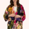 Powder UK Robes, Nightgowns & Dresses|Midnight Posy Mid-Length Kimono