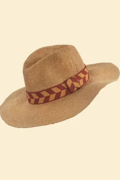 Powder UK Hats|Natasha Hat Chevron Band (Teracotta)