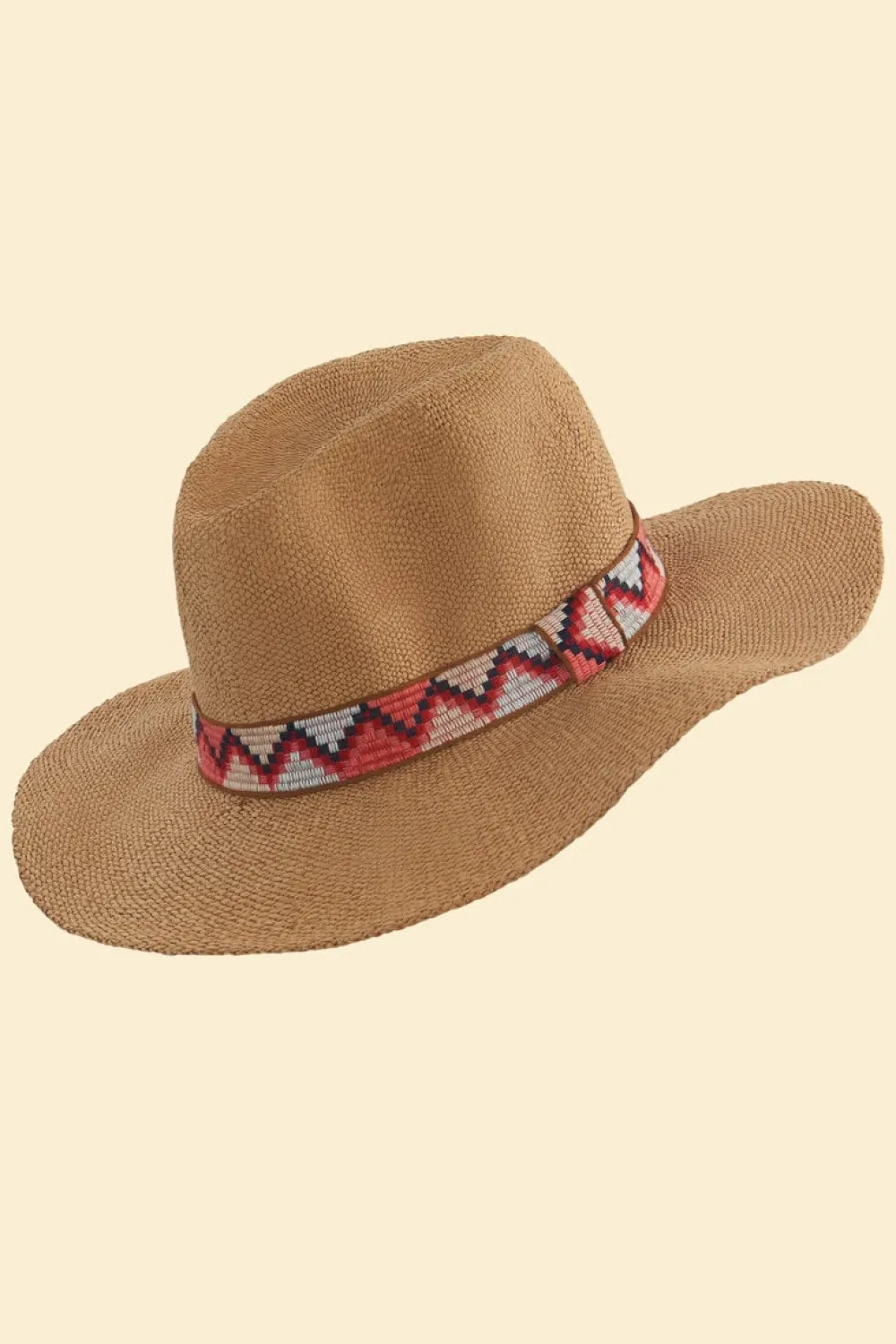 Powder UK Hats|Natasha Hat Coral with Zig Zag Band