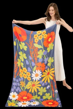 Powder UK Scarves & Wraps|Nordic Meadow Blue Print Scarf