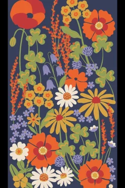 Powder UK Scarves & Wraps|Nordic Meadow Blue Print Scarf