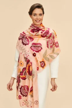Powder UK Scarves & Wraps|Printed Floral Symmetry Scarf (Pink)