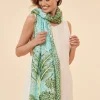 Powder UK Scarves & Wraps|Secret Paradise Aqua Print Scarf