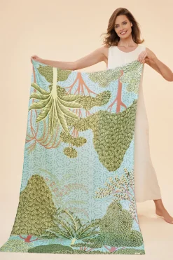 Powder UK Scarves & Wraps|Secret Paradise Aqua Print Scarf