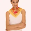 Powder UK Handkerchiefs|Scarves & Wraps|Sketched Florals Mustard Cotton Bandana
