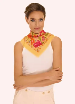 Powder UK Handkerchiefs|Scarves & Wraps|Sketched Florals Mustard Cotton Bandana