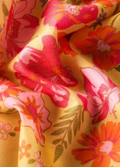 Powder UK Handkerchiefs|Scarves & Wraps|Sketched Florals Mustard Cotton Bandana