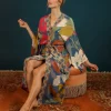 Powder UK Robes, Nightgowns & Dresses|Scarves & Wraps|Winter Floral Kimono Gown (Heather)