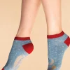 Powder UK Socks|Winters Night Women's Trainer Socks (Pale Blue)